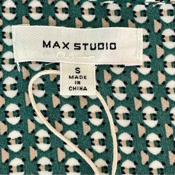 Max Studio Faux Wrap Ruffle Collar Long Sleeve Blouse With Wrap Ties Size Small - Picture 6 of 9